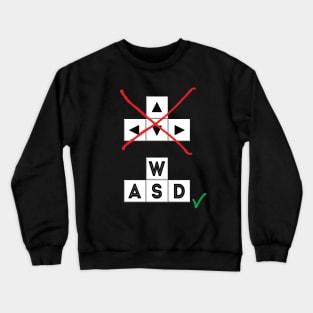 No arrow keys Yes WASD Crewneck Sweatshirt